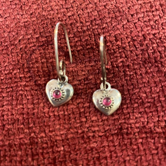 Pandora Jewelry - Pandora Rhodolite Treasured Hearts Earrings
